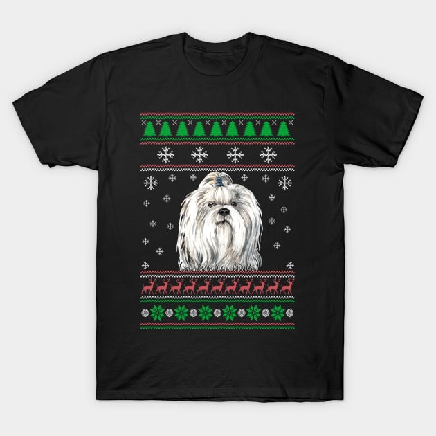 Shih Tzu Ugly Christmas Sweater Funny Dog Lover Owner Gifts T-Shirt by nzbworld